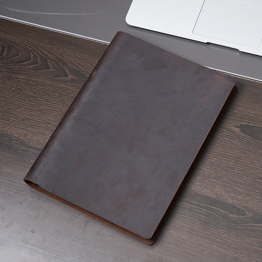 Wholesale B5 Loose-leaf Vintage Handmade Cowhide Notebook
